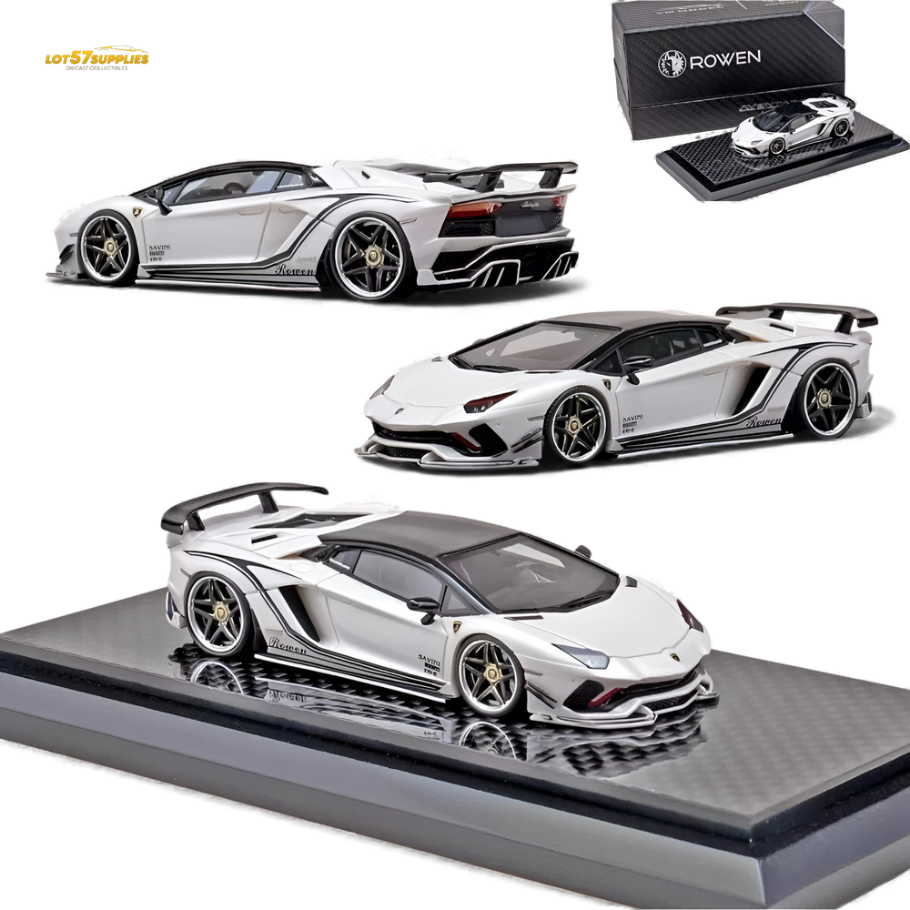 YM Model Lamborghini Aventador S Rowen White 1:64