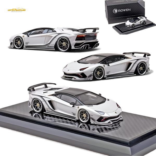 YM Model Lamborghini Aventador S Rowen White 1:64