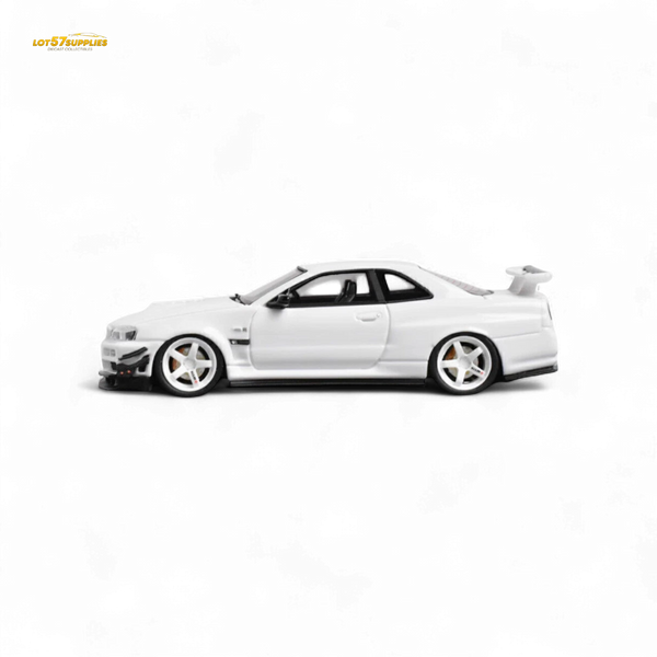 Error404 Model Nissan Skyline GT-R (R34) Custom Solid White 1:64