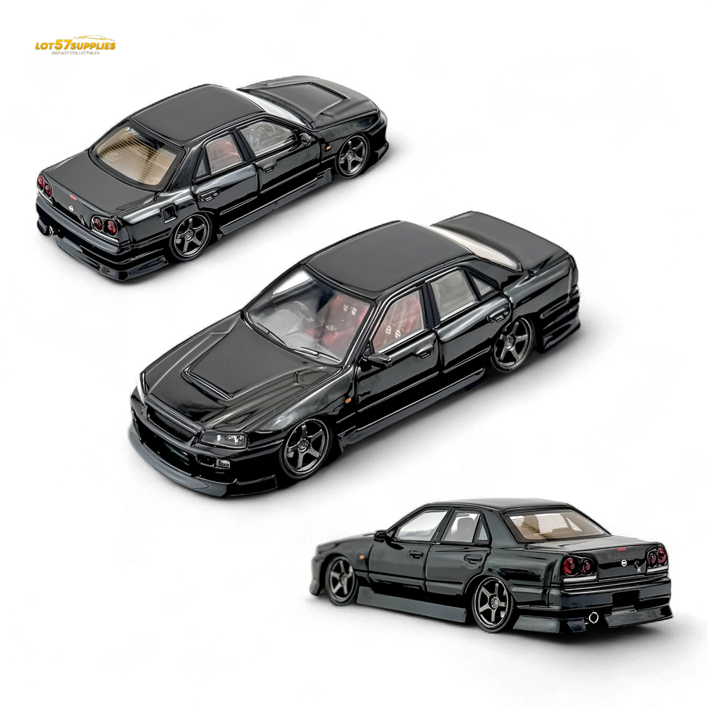 Mortal ER34 SKYLINE URAS Metallic Black 1:64