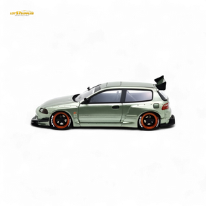 Model car on a white background