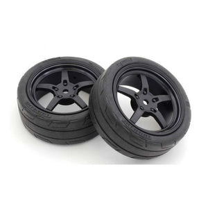 Kyosho KYOFATH705BKM Glued TC Tire FZ02 (M/5-S Racing Wheel/BL/2p) FATH705BKM