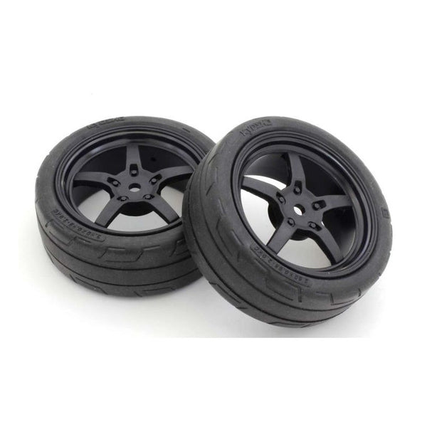 Kyosho KYOFATH705BKM Glued TC Tire FZ02 (M/5-S Racing Wheel/BL/2p) FATH705BKM