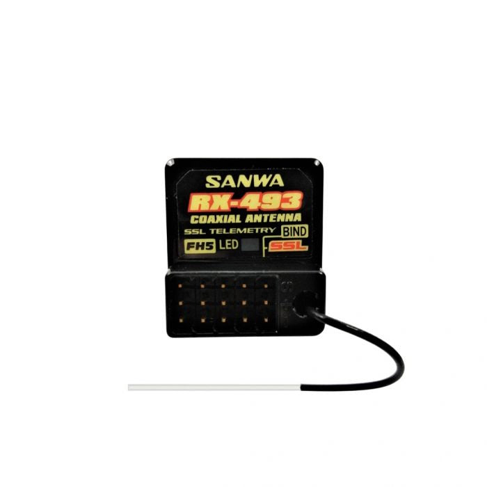 Airtronics RX-493 Sanwa 4-Channel 2.4GHz Waterproof SSL SUR FH5 Receiver Antenna