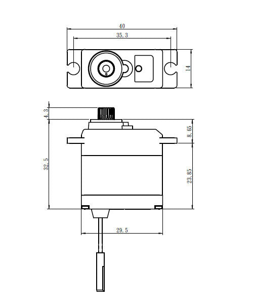 Savox Waterproof Micro Digital Servo 0.11sec / 69oz @ 6V