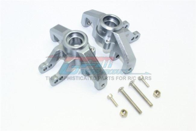 GPM ALUMINUM FRONT KNUCKLE ARMS LOSI 1/6 SUPER BAJA REY 4X4 DESERT GUN SILVER