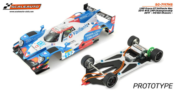 PowerHobby Scaleauto Oreca 07 LMP Vaillante Wec 2017 1/24 Slot Car SC-7117HS HS Chassis