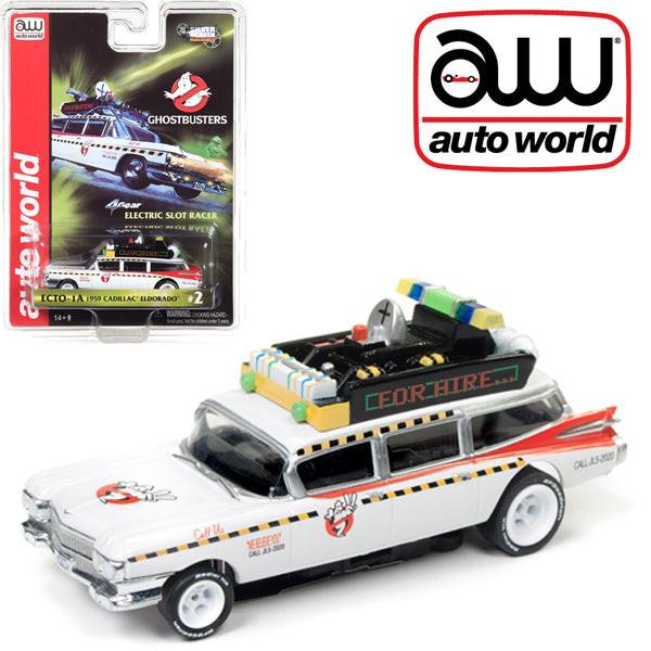 PowerHobby Auto world Ghostbusters Ecto 1A 1959 Cadillac Ambulance HO Slot Car AFX SC330