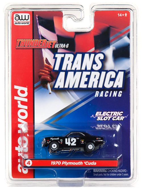 Auto World Plymouth Cuda Dan Gurney Thunderjet AFX Ho Slot Car SC338