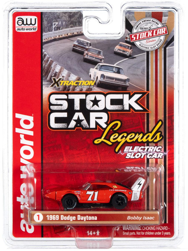 Auto World Xtraction R31 1969 Dodge Daytona Bobby Isaac HO Slot Car SC355