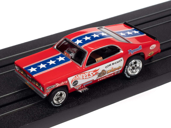 Auto World 4Gear Tom The Mongoose McEwen Plymouth Duster AFX HO Slot Car