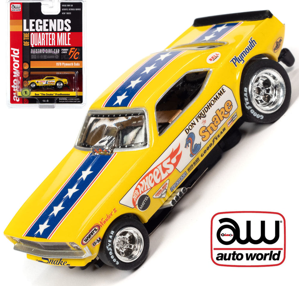 Auto World 4Gear Don The Snake Prudhomme Plymouth Cuda AFX HO Slot Car