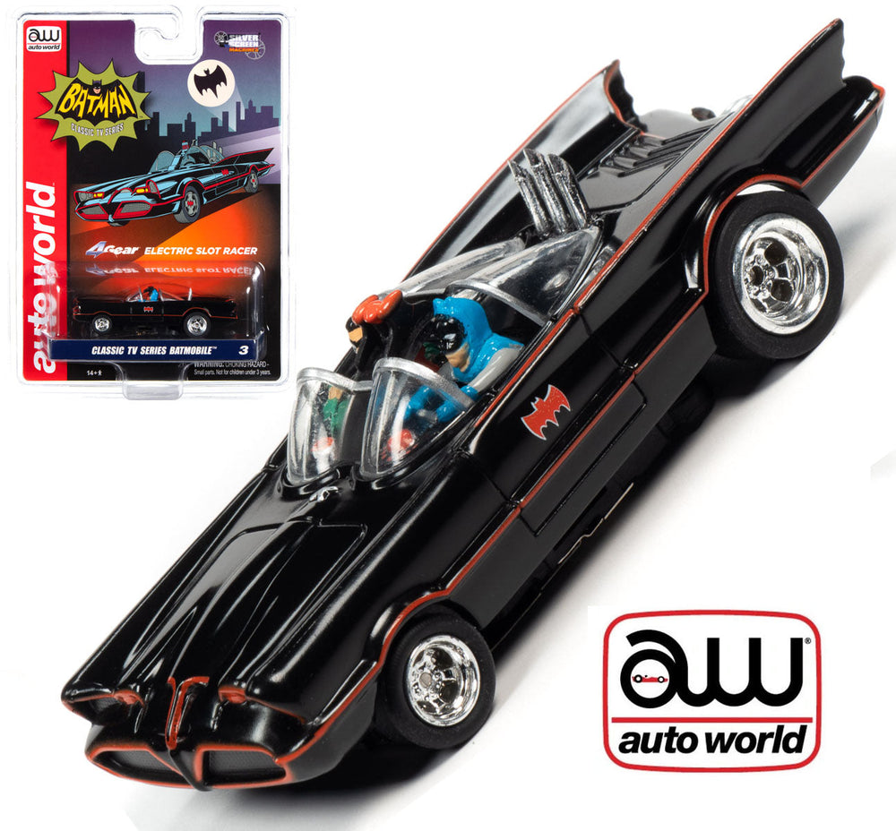 Auto World Batman Batmobile Classic TV Series SC358 4Gear HO Scale Slot Car