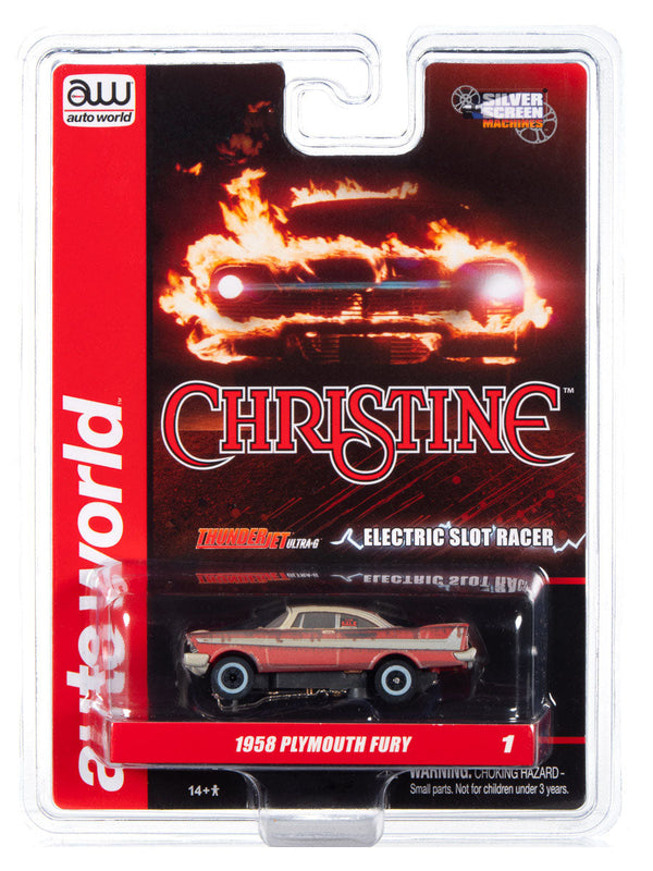 Auto World Thunderjet Plymouth Fury Christine Dirty AFX HO Slot Car SC358