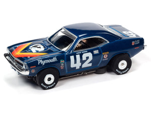 Auto World Thunderjet R32 Swede Savage 1970 AAR Plymouth Barracuda HO Slot Car