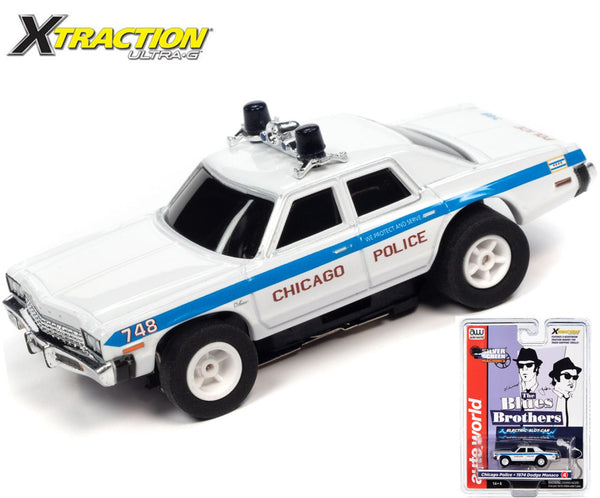 Auto World Chicago Police Dodge Monaco Blue Brothers R36 HO Slot Car for AFX Xtraction
