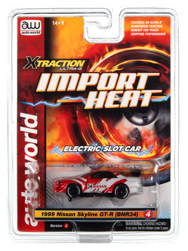 Auto World Nissan Skyline GTR Xtraction Import Heat for AFX HO Scale Slot Car SC378