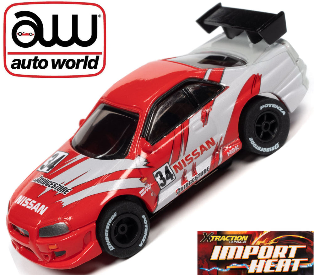 Auto World Nissan Skyline GTR Xtraction Import Heat for AFX HO Scale Slot Car SC378