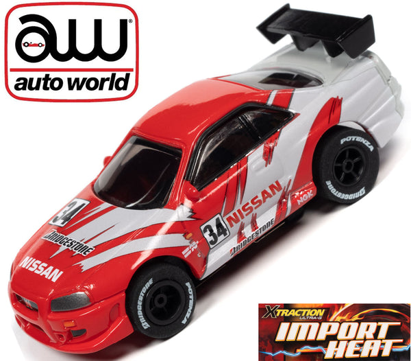 Auto World Nissan Skyline GTR Xtraction Import Heat for AFX HO Scale Slot Car SC378