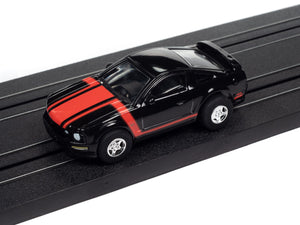 Auto World Super III 2005 Ford Mustang GT Black HO Slot Car AFX SC383