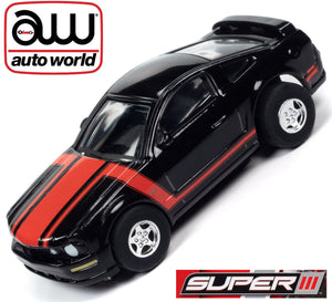 Auto World Super III 2005 Ford Mustang GT Black HO Slot Car AFX SC383