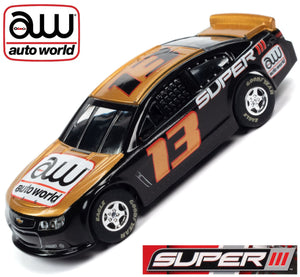 Auto World Super III 2015 Chevy SS Stock Black Nascar HO Scale Slot Car SC383