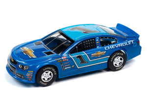Auto World Super III 2015 Chevy SS Stock Blue Nascar HO Scale Slot Car SC383