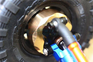 GPM BRASS PENDULUM WHEEL KNUCKLE AXLE HEX ADAPTER AXIAL SCX10 / SCX10 II