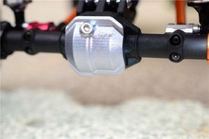 GPM ALUMINUM FRONT/REAR DIFFERENTIAL COVER WITH HOLE AXIAL SCX10 II GUN SILVER