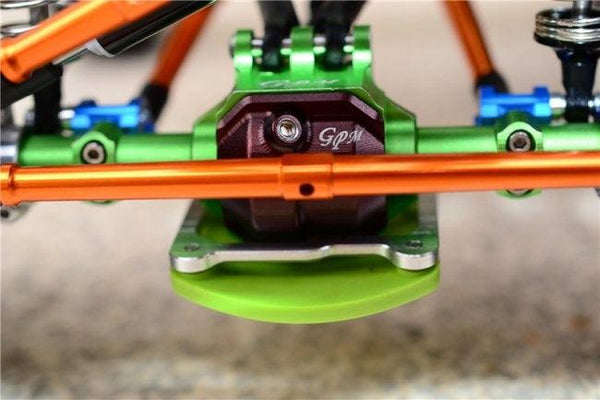 GPM ALUMINUM FRONT/REAR DIFFERENTIAL COVER WITH HOLE AXIAL SCX10 II GUN SILVER