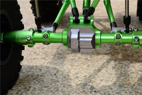 GPM ALUMINUM FRONT/REAR AXLE HOUSING AXIAL SCX10 II GUN SILVER