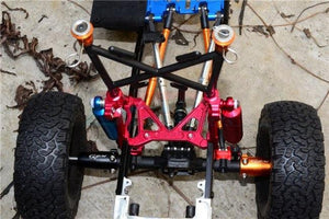 GPM SCX2022-GUNSILVER ALLOY REAR AXLE ADAPTERS AXIAL SCX10 II