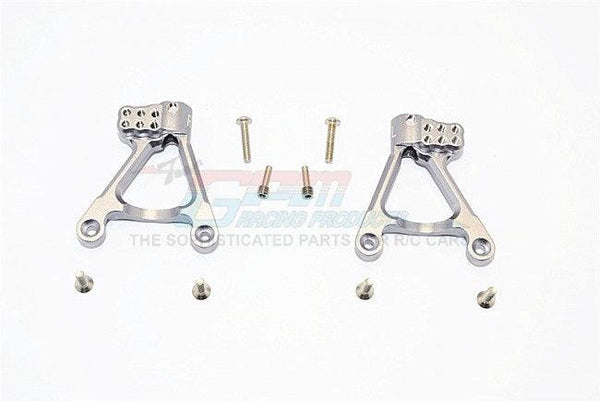 GPM ALUMINUM REAR SHOCK HOOPS AXIAL SCX10 II GUN SILVER