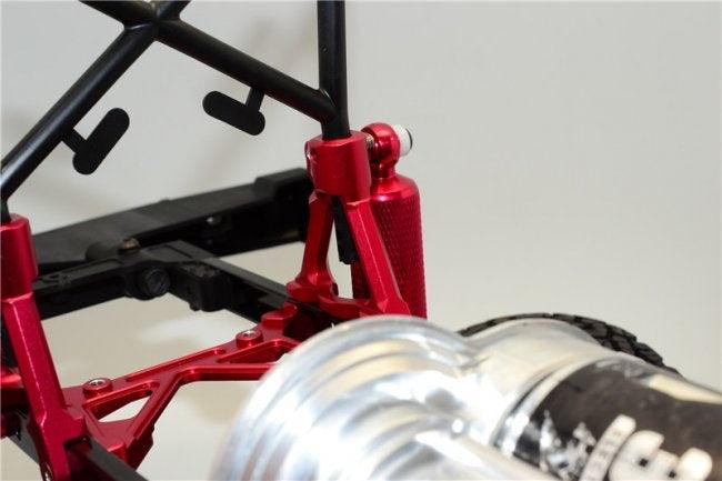 GPM ALUMINUM REAR SHOCK HOOPS AXIAL SCX10 II GUN SILVER