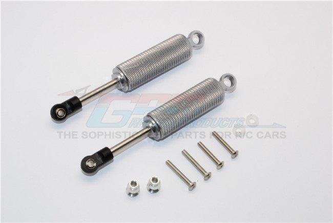 GPM ALUMINUM F/R INTERNAL SHOCKS (92MM) WITH ENGRAVING AXIAL SCX10 II GUN SILVER
