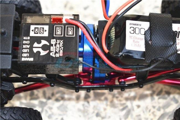 GPM ALUMINUM CENTER GEARBOX AXIAL 1/24 SCX24 4WD DEADBOLT / JEEP WRANGLER BLACK