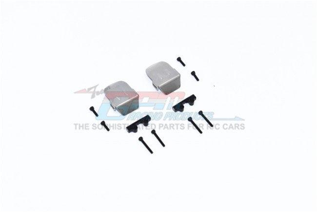 GPM STAINLESS STEEL F/R GEAR BOX BOTTOM PROTECTOR MOUNT AXIAL 1/24 SCX24