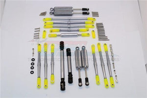 GPM ALUMINUM CHASSIS LIFT UP COMBO FROM 77MM TO 100MM AXIAL SCX10 II GUN SILVER