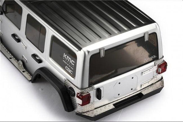 GPM RC CAR STAINLESS STEEL SLIP PROOF TREAD FRONT REAR AXIAL SCX10 III CLEAR