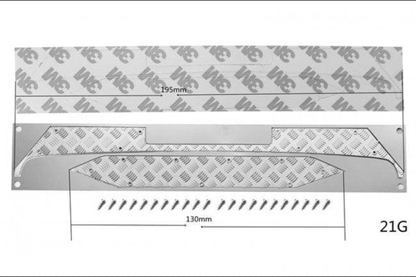 GPM RC CAR STAINLESS STEEL SLIP PROOF TREAD FRONT REAR AXIAL SCX10 III CLEAR