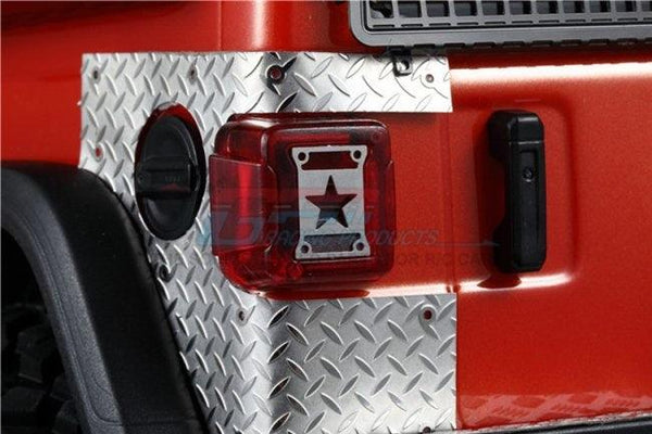 GPM RC CAR TAILLIGHT COVER TYPE A AXIAL SCX10 III JEEP JL WRANGLER SILVER