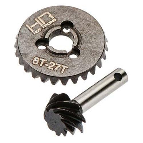 Hot Racing SCXT9278 27T/8T Heavy-Duty Steel Bevel Gear Set Axial SCX-10 II
