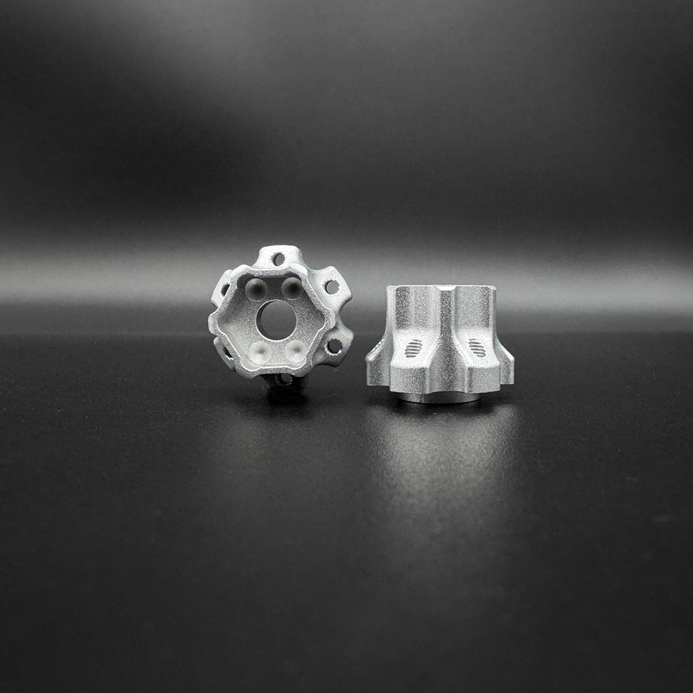 12mm Hex "DOT" Machined Aluminum Hubs (2) "4 DOT 10mm"