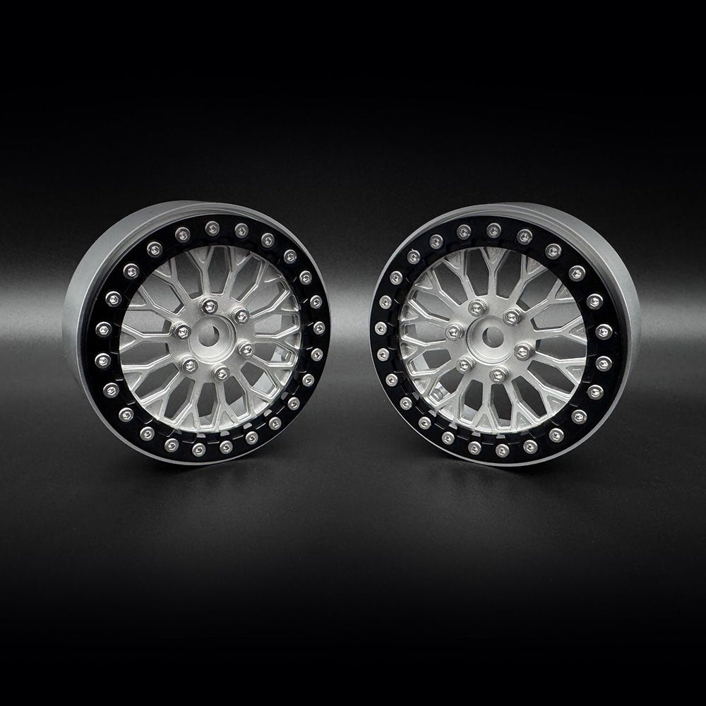 2.2 "Shield" Aluminum Beadlock Wheels w/Hubs (2)