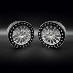 2.2 "Shield" Aluminum Beadlock Wheels w/Hubs (2)