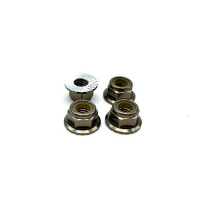 5mm Aluminum Flanged & Serated Lock Nut - Choose color