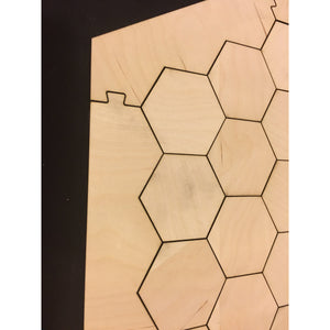 CCHobbyFun Catan Compatible Blank Wood Game Board Set and Border Pieces — Game Pieces