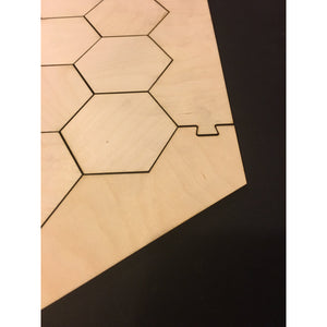 CCHobbyFun Catan Compatible Blank Wood Game Board Set and Border Pieces — Game Pieces