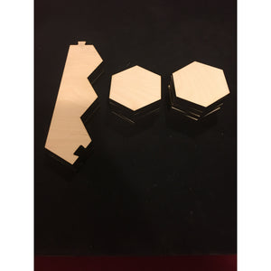 CCHobbyFun Catan Compatible Blank Wood Game Board Set and Border Pieces — Game Pieces