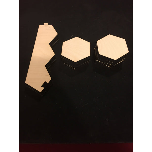 CCHobbyFun Catan Compatible Blank Wood Game Board Set and Border Pieces — Game Pieces